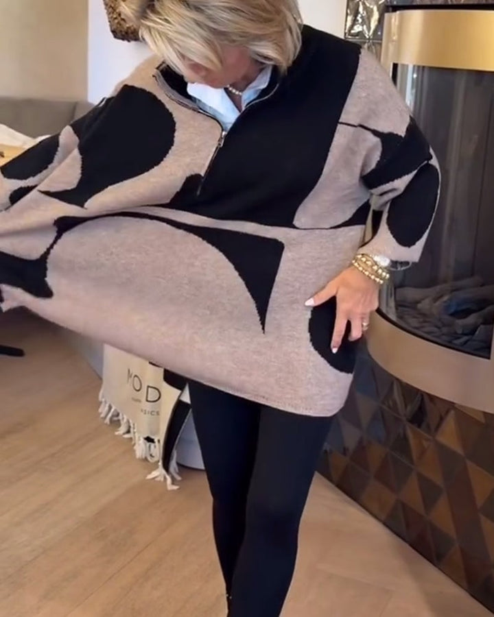 Damen Half-Zip Pullover mit Stehkragen | Weicher Stretch-Komfort für Herbst &amp; Winter | UrbanZip
