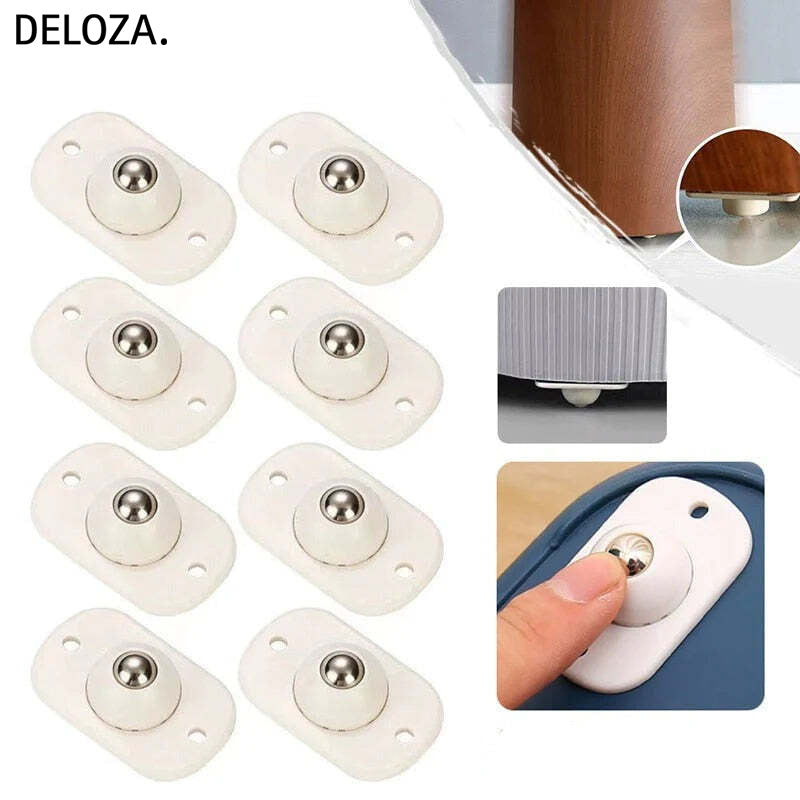 Set de 8 roulettes pour meubles avec roulement à billes | Aide au glissement et au levage pour meubles &amp; appareils | Moins de rayures, plus de contrôle | Pour sol &amp; tapis