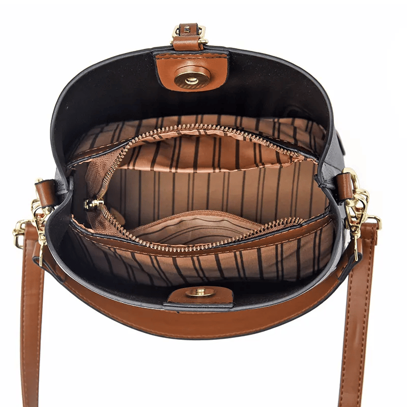 Damen Schultertasche Retro aus PU 21×19×12 cm | Mehrere Fächer &amp; Magnetverschluss | Verstellbare Riemen, viele Farben