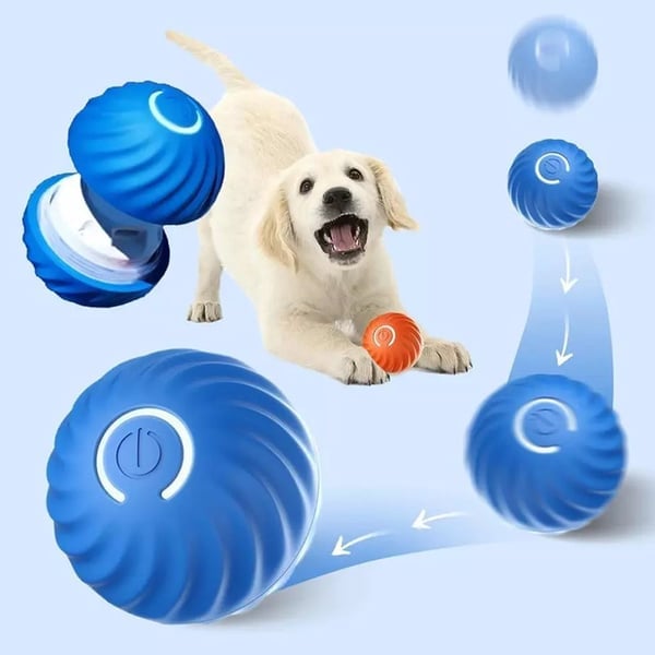 Interaktiver Hundespielball mit Sensoren | Zufallsbewegungen &amp; Blinklicht | Beschäftigung gegen Langeweile | 60 Min Spielzeit