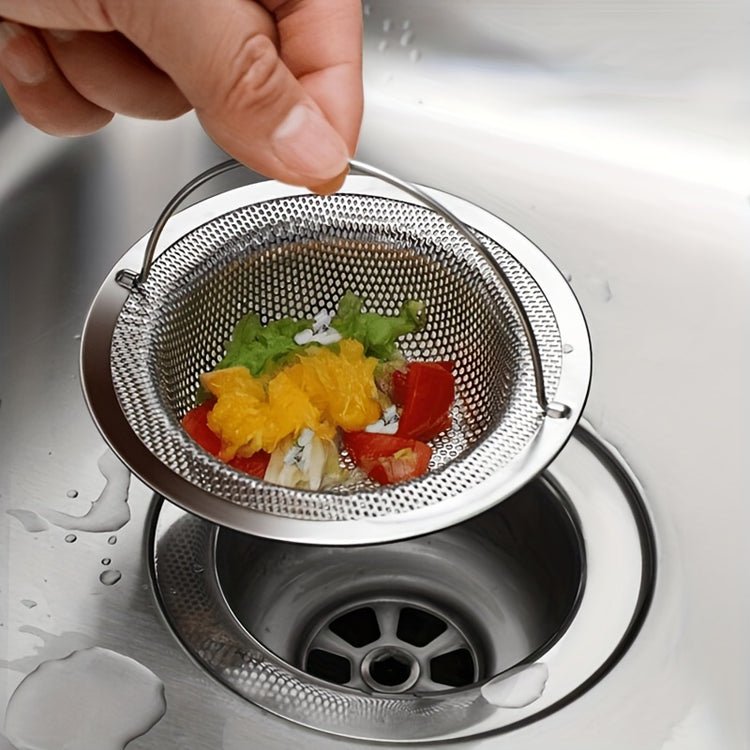 Drain filter with fine mesh &amp; handle – FlowGuardPro against clogs | Universal for sink, shower &amp; tub | Dishwasher safe