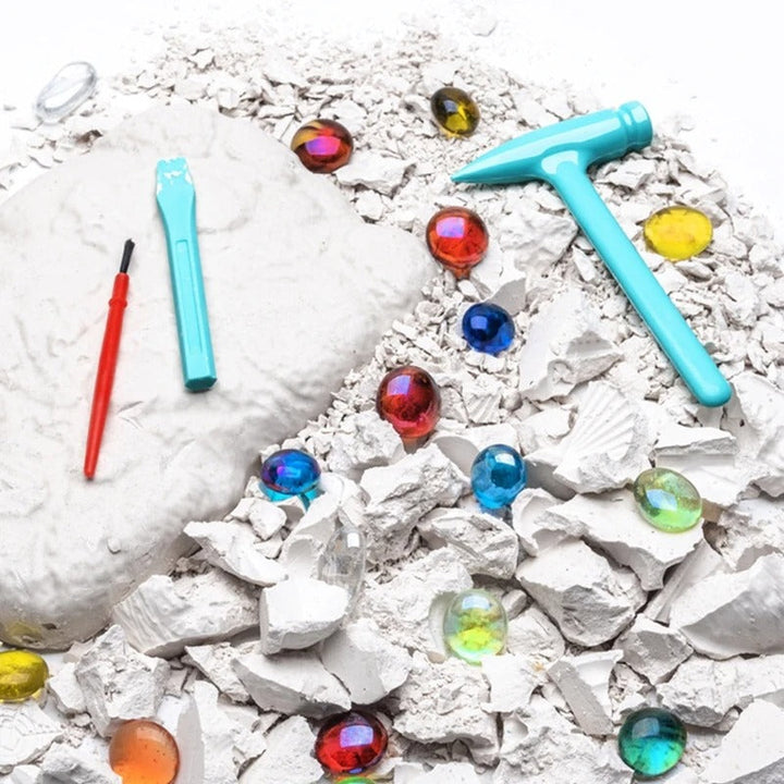 Edelstein-Grabungsset für Kinder | Lernspiel Archäologie | Kristall-Ausgrabungsset