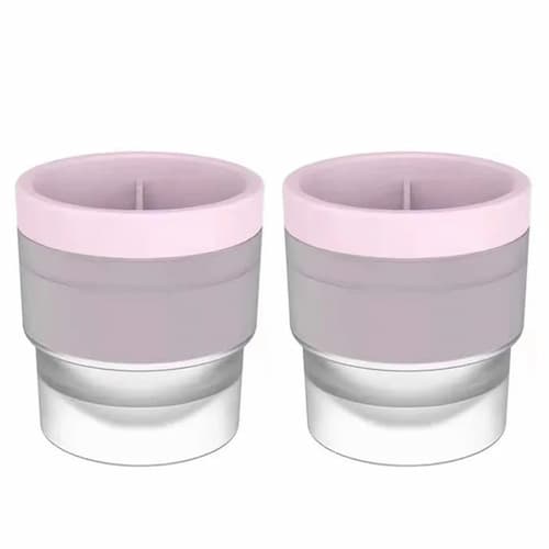Moule à glaçons pour grosses boules de glace – Set FrostVibe (2 pièces) | Fonte lente pour whisky et cocktails | Sans BPA, compatible lave-vaisselle