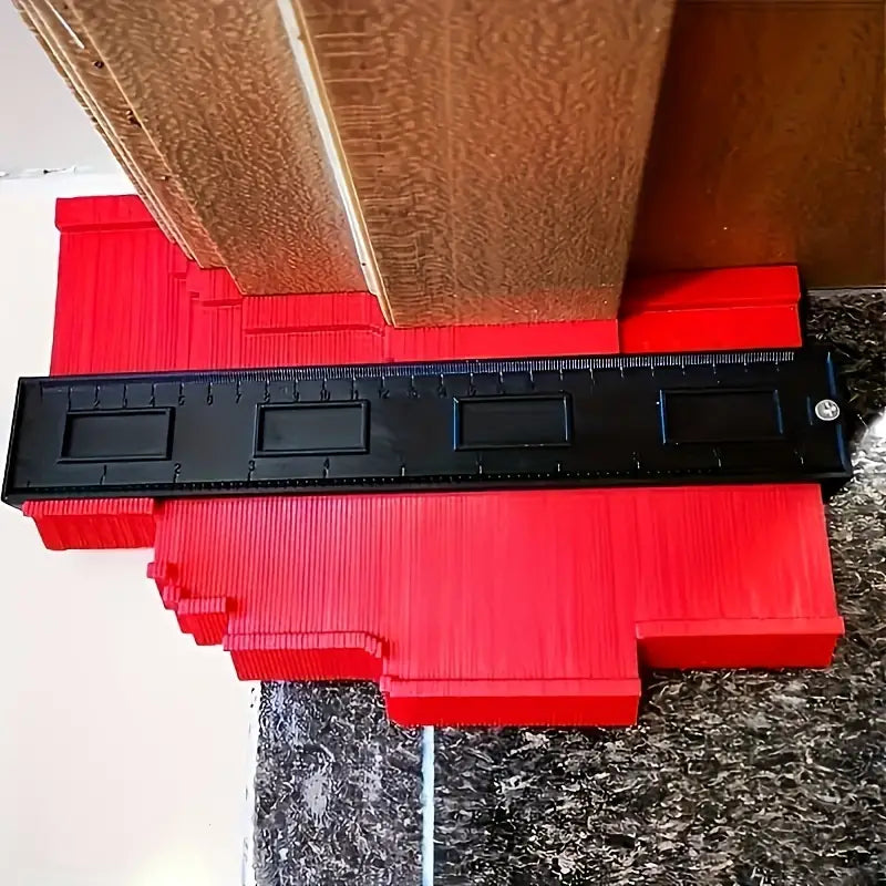Contorno 25 cm per linee di taglio precise | Per battiscopa, laminato e piastrelle | Copiaforme in ABS, compatto e robusto