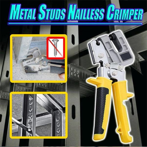 Metallzange für Metallständer ohne Schrauben | Einhand-Crimpzange aus Aluminium &amp; Edelstahl | 25 cm Hebelwirkung