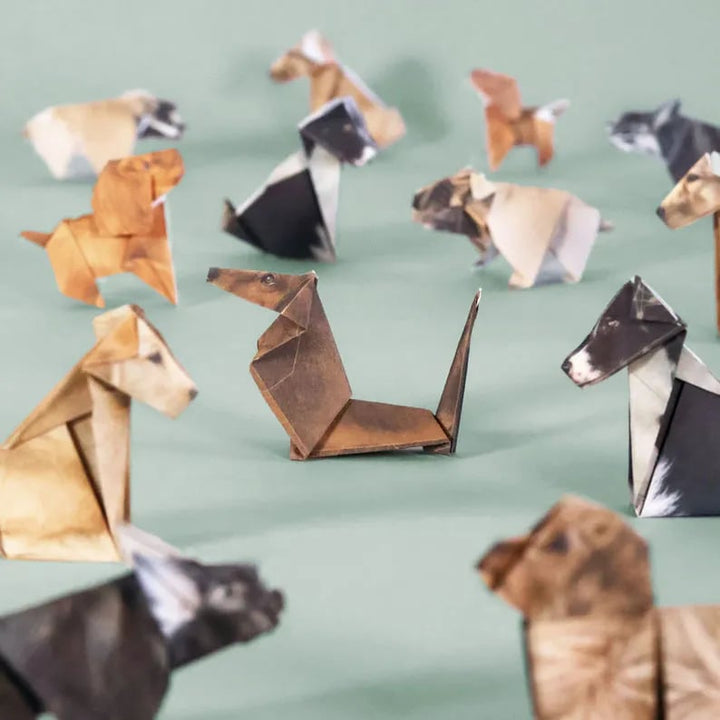 Origami-Katzen-Set aus FSC-Papier | DIY-Bastelset für Katzenfiguren | Kreative Deko &amp; Geschenkidee