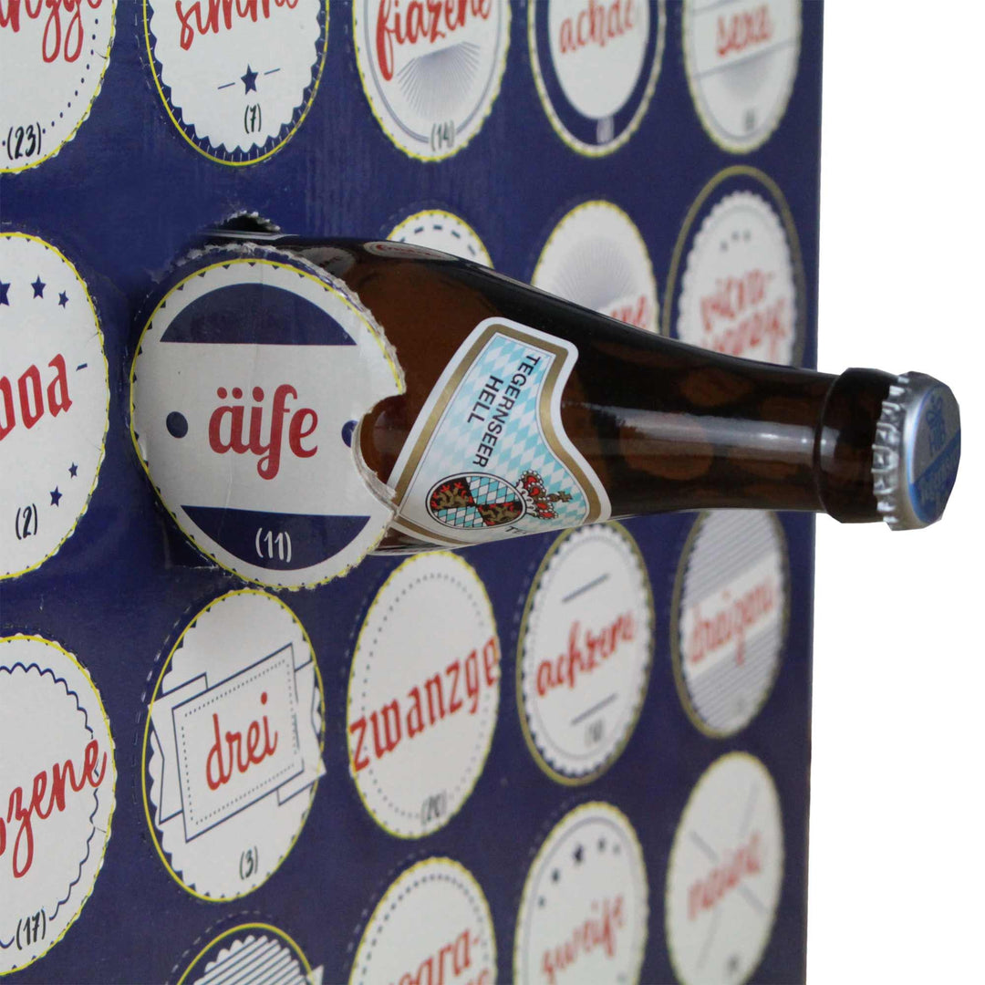 Bier Adventskalender | Bayerischer Bierkalender mit 23 Bierspezialitäten und Bierglas