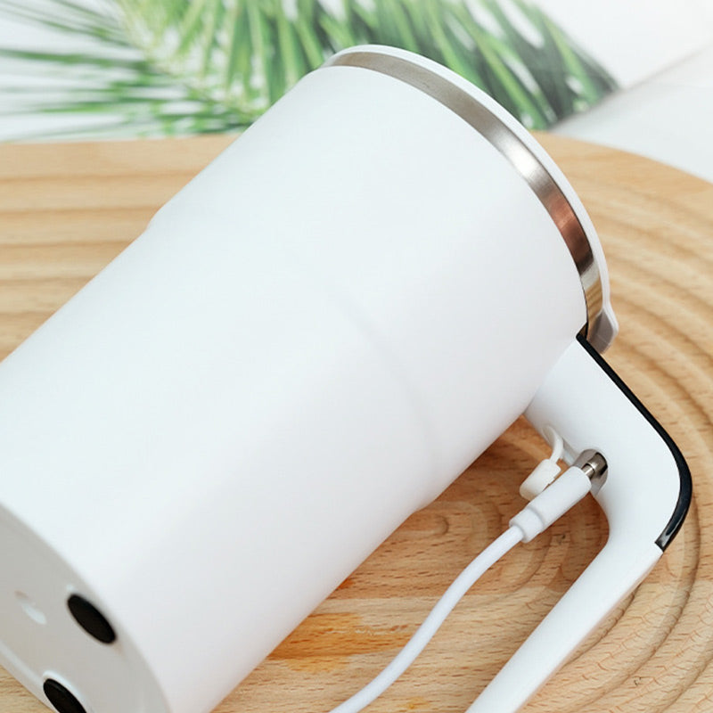 Selbstrührende Tasse | Magnetische Rührfunktion mit Temperaturanzeige &amp; Edelstahl für Kaffee, Shakes und Getränke