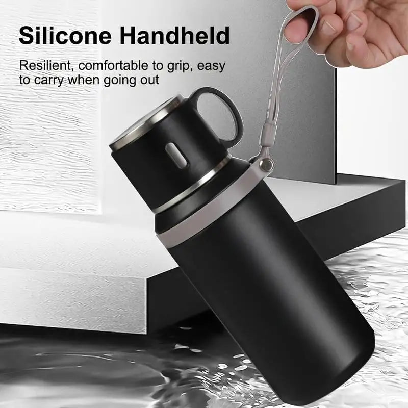 Thermobecher 600 ml | Auslaufsicherer Edelstahl-Thermobecher für Kaffee, Tee und kalte Getränke unterwegs