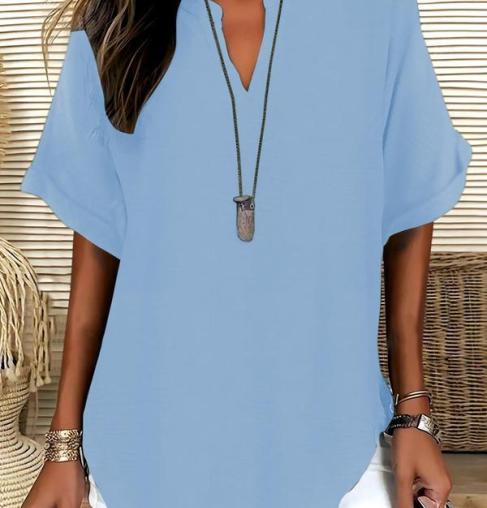 Damenbluse | Leichte atmungsaktive Bluse mit lockerem Schnitt