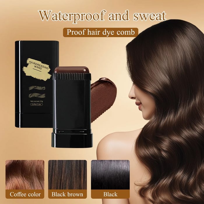 Root concealer against gray hair with precision comb | Quick drying, natural look | Gentle formula, ideal for on the go