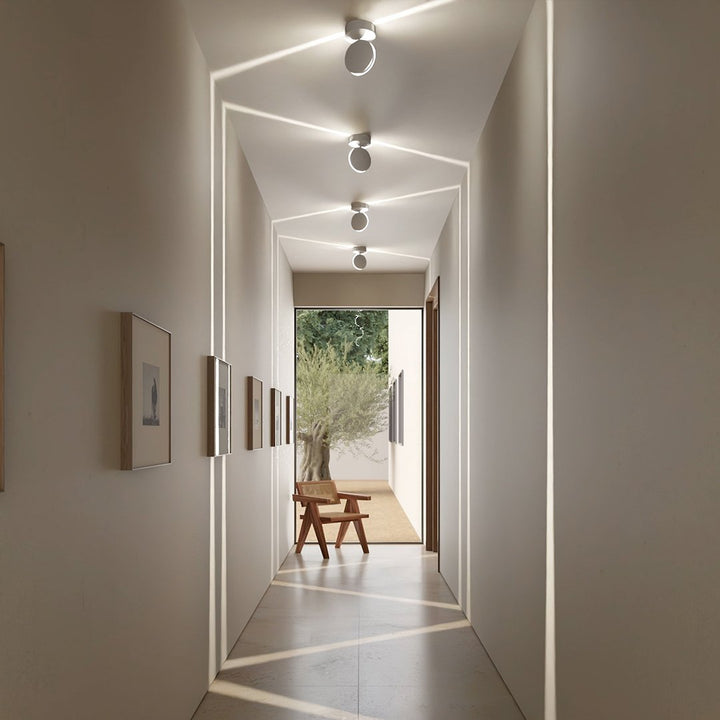 LED wall light with spotlight function | 360° rotatable light element | double-sided beam for square light effect, water-resistant