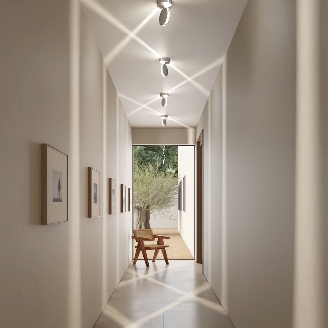 LED wall light with spotlight function | 360° rotatable light element | double-sided beam for square light effect, water-resistant