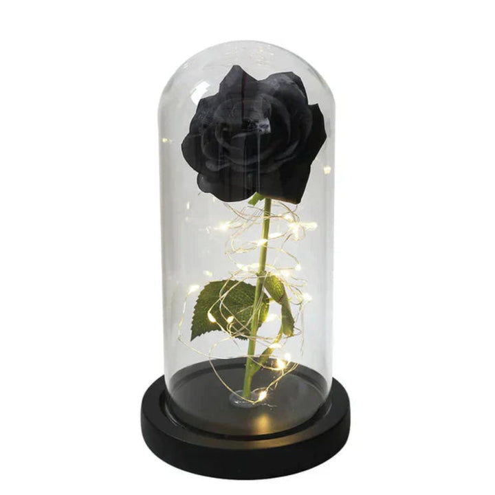 Lampada Rosa Galassia per sempre | Rosa eterna in cupola di vetro | Lampada decorativa a LED | Simbolo di amore e bellezza senza tempo