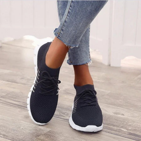 Damen Turnschuhe mit atmungsaktivem Mesh | Leicht, rutschfest &amp; gedämpft | Bequeme Innensohle für Alltag, Sport &amp; Reisen