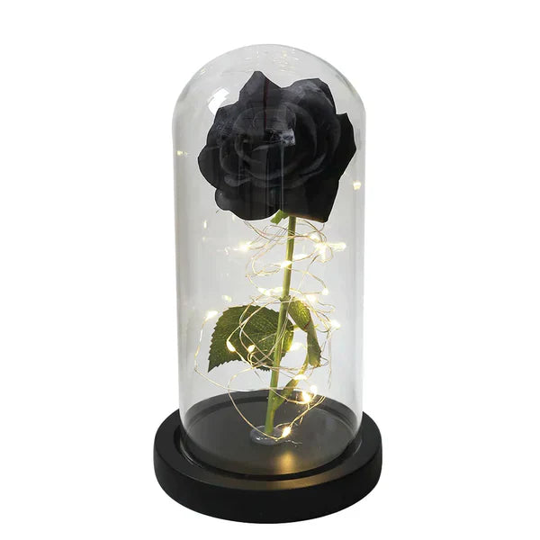 Lampada spirituale Ametista | Lampada rosa eterna in cupola di vetro | Decorazione a LED cristallo | Simbolo di amore ed energia