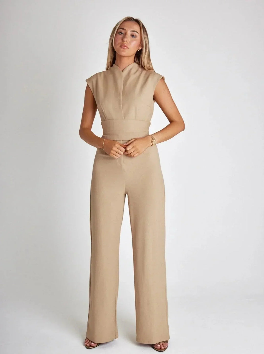 Damen Overall mit Gürtel | Eleganter Jumpsuit mit taillierter Passform | Vielseitiger Look für jede Saison