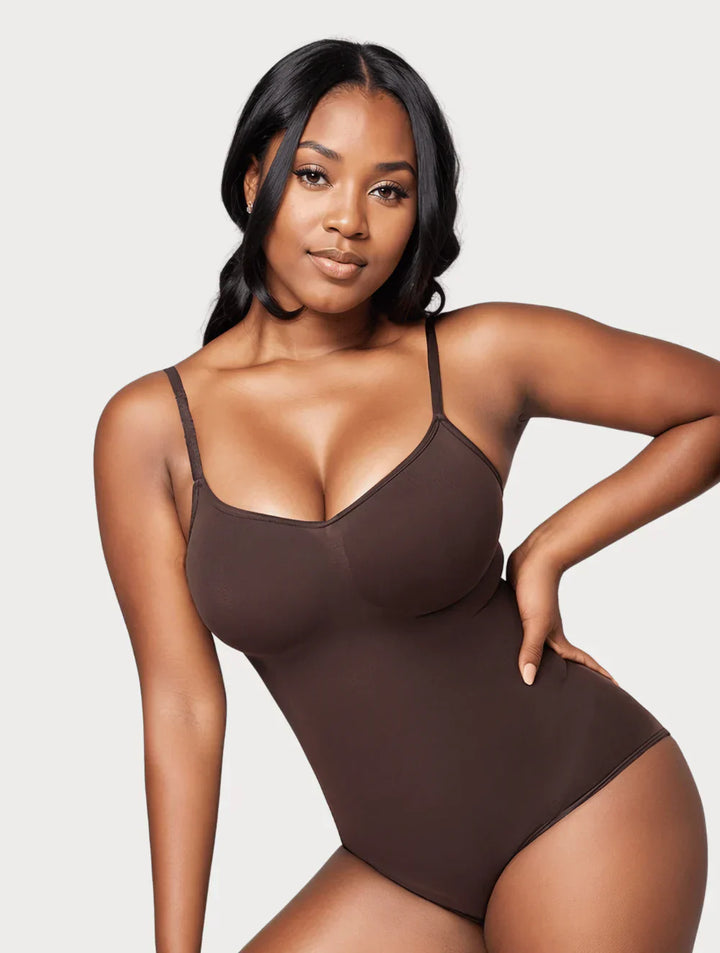 Damen Shapewear Body mit Bauchkontrolle | Nahtlos &amp; atmungsaktiv | Vier-Wege-Stretch, unsichtbar unter Kleidung