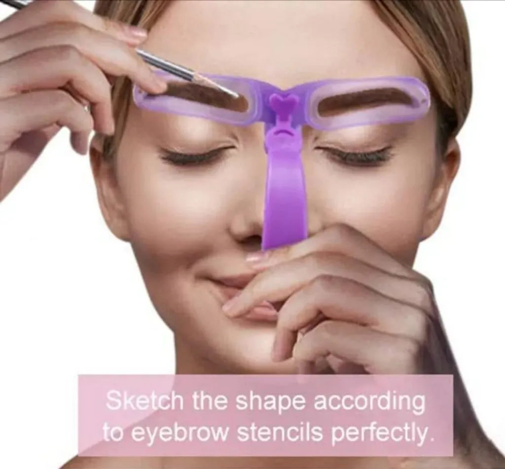 Guide précis pour sourcils | 8 formes pour des contours impeccables | Gain de temps &amp; qualité salon à la maison | Outil de coiffage ergonomique et polyvalent