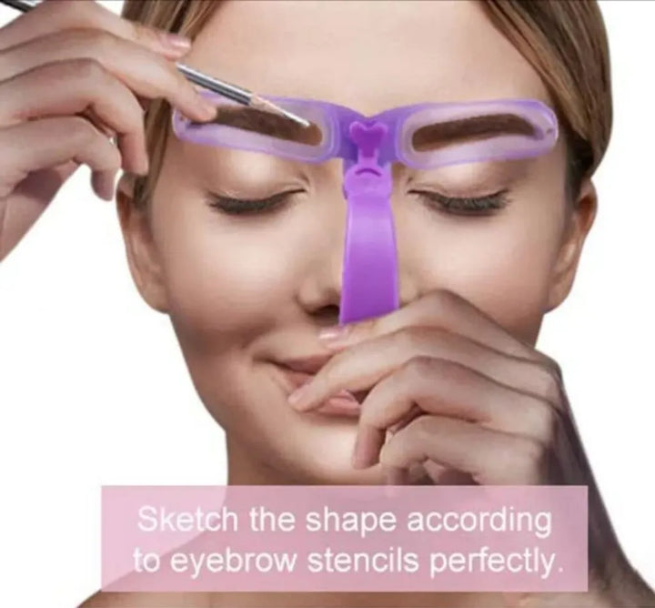 Guide précis pour sourcils | 8 formes pour des contours impeccables | Gain de temps &amp; qualité salon à la maison | Outil de coiffage ergonomique et polyvalent