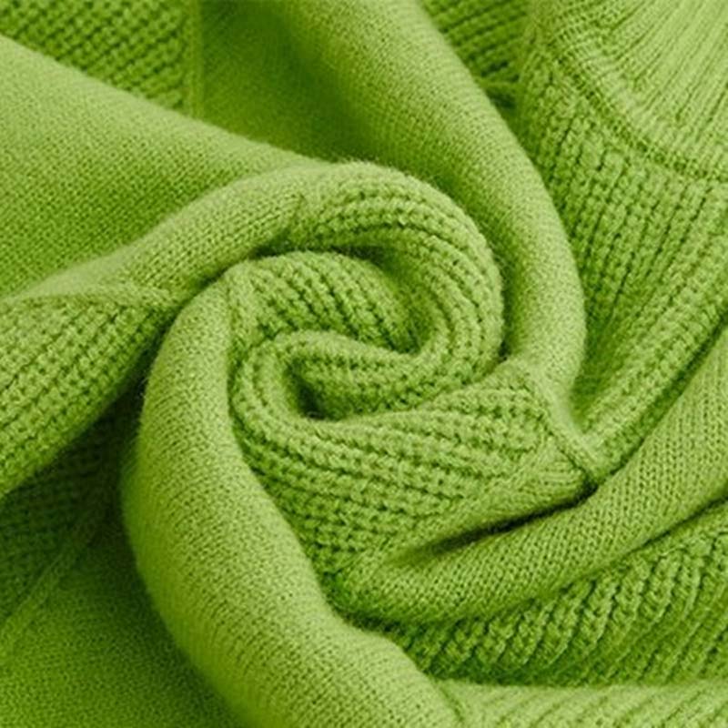 Damen Strickpullover mit hohem Kragen | Warmer Winterpullover mit strukturiertem geometrischem Muster für moderne Winterlooks