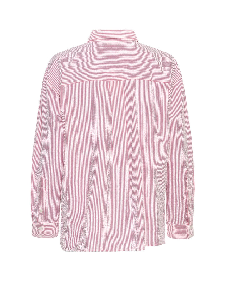 Damen Bluse | Gestreifte Bluse mit klassischem Kragen, Knopfleiste und lockerer Passform