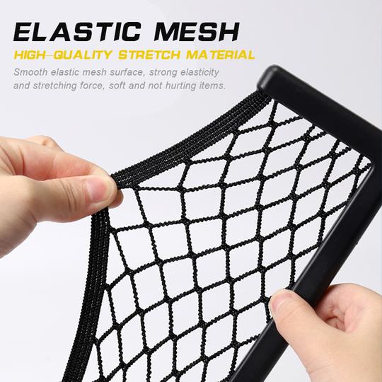 Auto-Organizer Netz mit Klettverschluss – VeloStash für Handy &amp; Essentials | Transparent, elastisch | Für Auto, Büro &amp; Zuhause