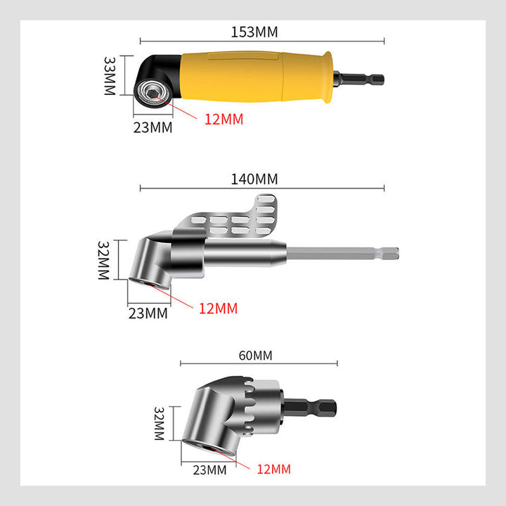 105° Winkel-Bohradapter für enge Stellen | Magnetischer Bithalter | PureAngle