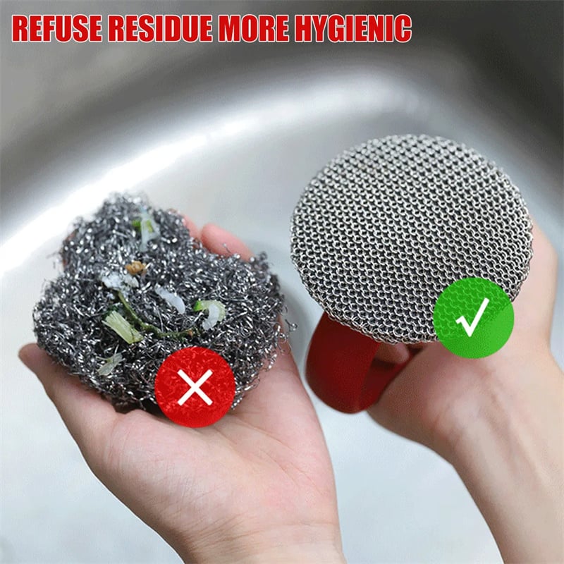 SteelScrub™ ergonomic stainless steel scrubber