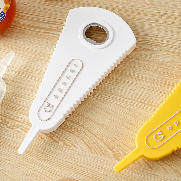 Multifunktionaler 6-in-1 Dosen- &amp; Flaschenöffner mit Anti-Rutsch-Griff | Für Gläser, Flaschen &amp; Verpackungen | 19×9 cm Küchenhelfer