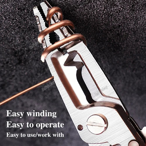 10-in-1 wire stripper | Heat-treated alloy steel | For copper &amp; aluminum, fast cutting, ergonomic PVC handles