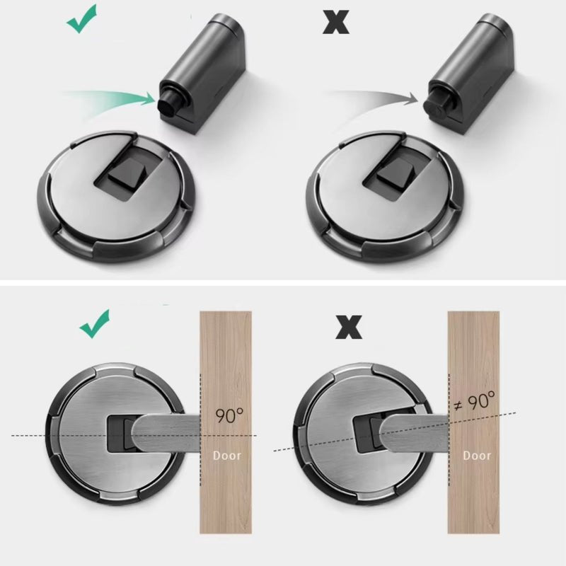 Magnetischer Türstopper rostfrei – stoppt Zuschlagen sofort | Kleben oder Schrauben | Schutz für Wände &amp; Finger