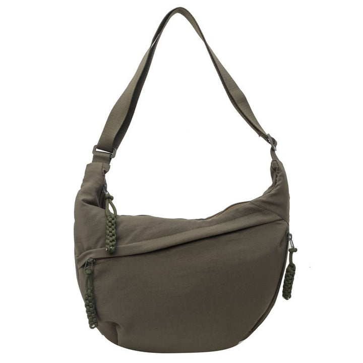 Nylon-Umhängetasche | Leichte Schultertasche mit mehreren Reißverschlussfächern und verstellbarem Schulterriemen