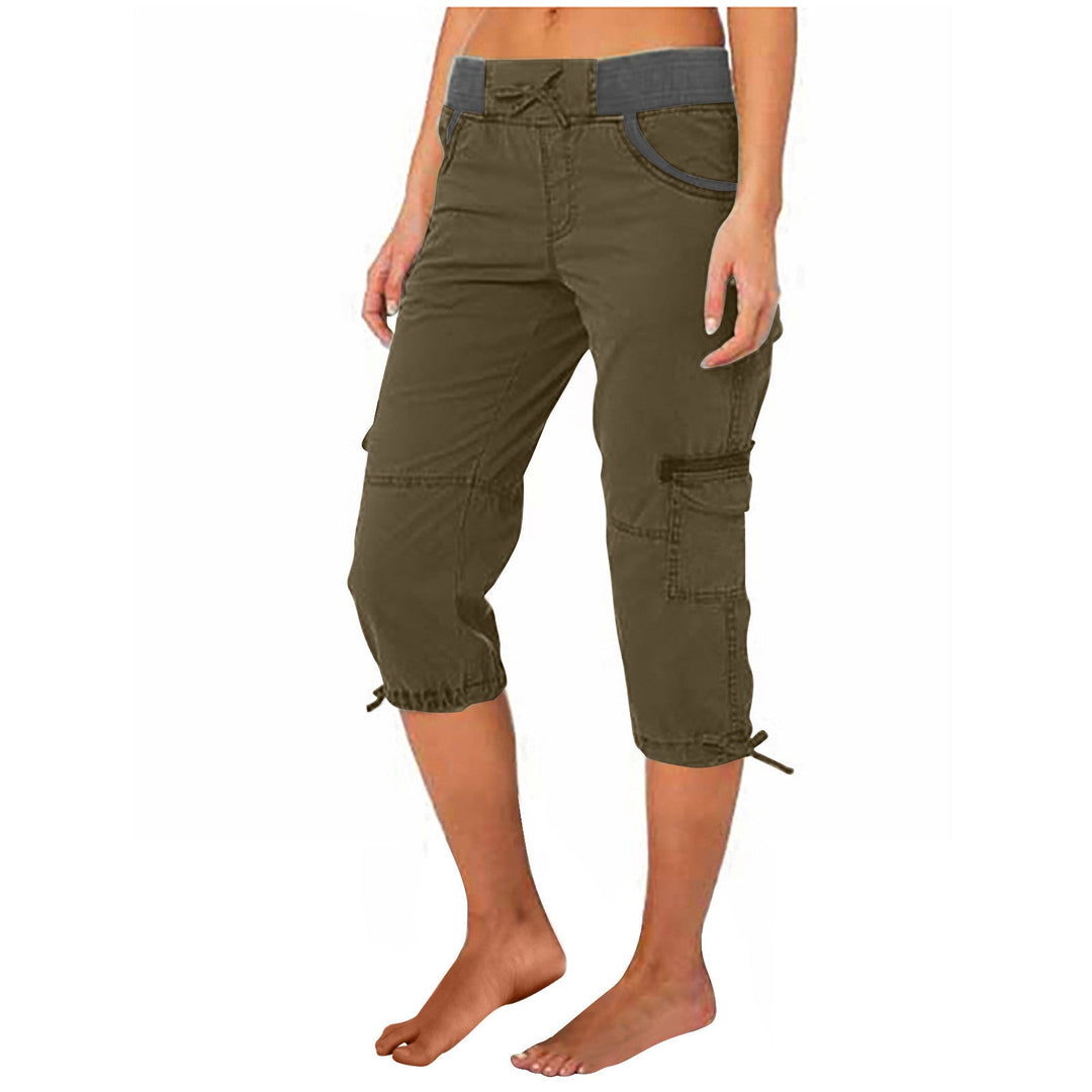 Damen Weitbein-Hose | A-Linien Hose aus Baumwolle mit verstellbarer Taille und lockerer Passform