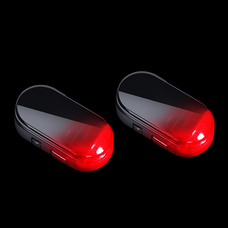 Solar LED Auto Alarmleuchte | Blinkende Sicherheitsanzeige für Auto | Automatischer Nachtsensor | Solar &amp; USB-Aufladung | 2er- oder 4er-Set