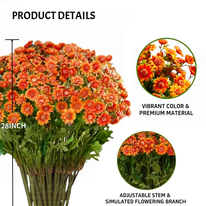 Chrysanthèmes artificiels | Résistants aux UV | Décoration d&