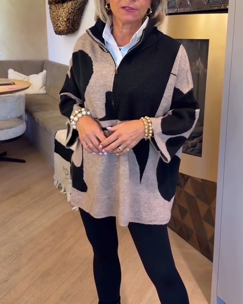 Damen Half-Zip Pullover mit Stehkragen | Weicher Stretch-Komfort für Herbst &amp; Winter | UrbanZip