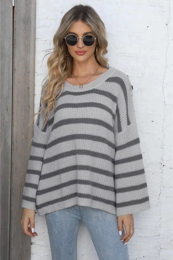 Lisa | Striped Crew Neck Sweater