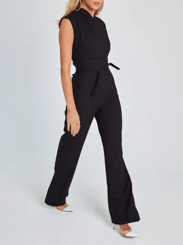 Damen Jumpsuit | Ärmelloser Einteiler mit weitem Bein und lockerer Passform