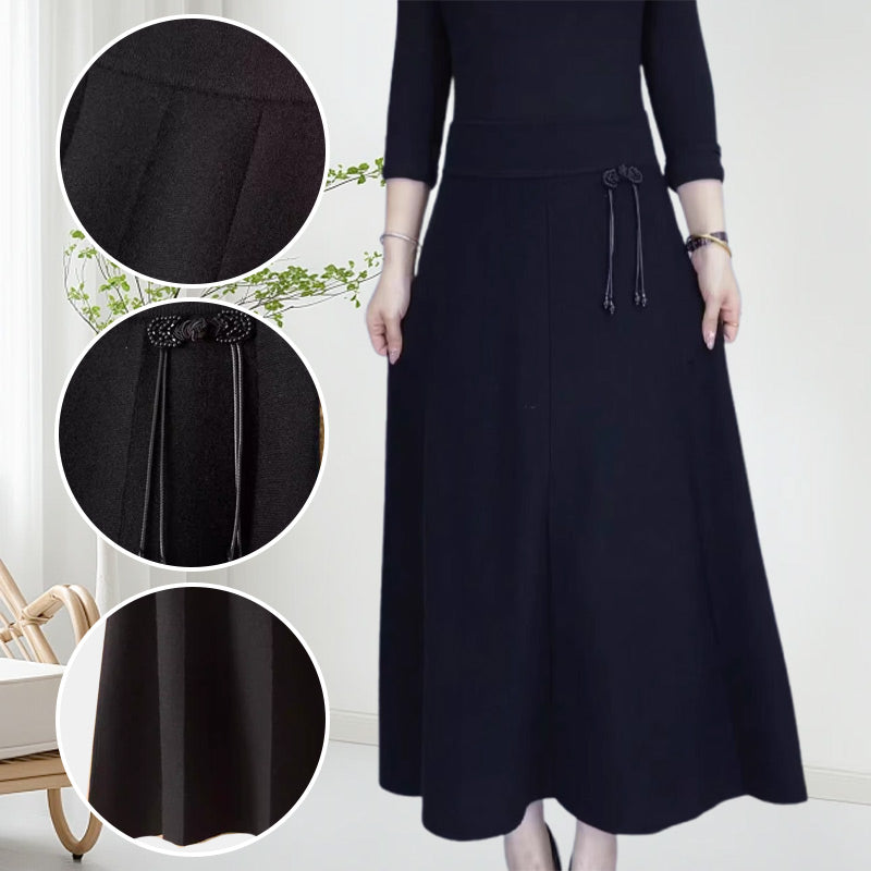 Damen Rock | High-Waist Midirock aus warmem Stoff für Herbst und Winter