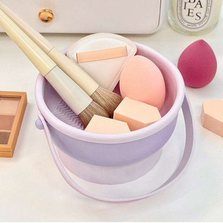 Make-up-Pinsel Reinigungsstation 3-in-1 | Reinigen, Trocknen &amp; Aufbewahren | GlamPure