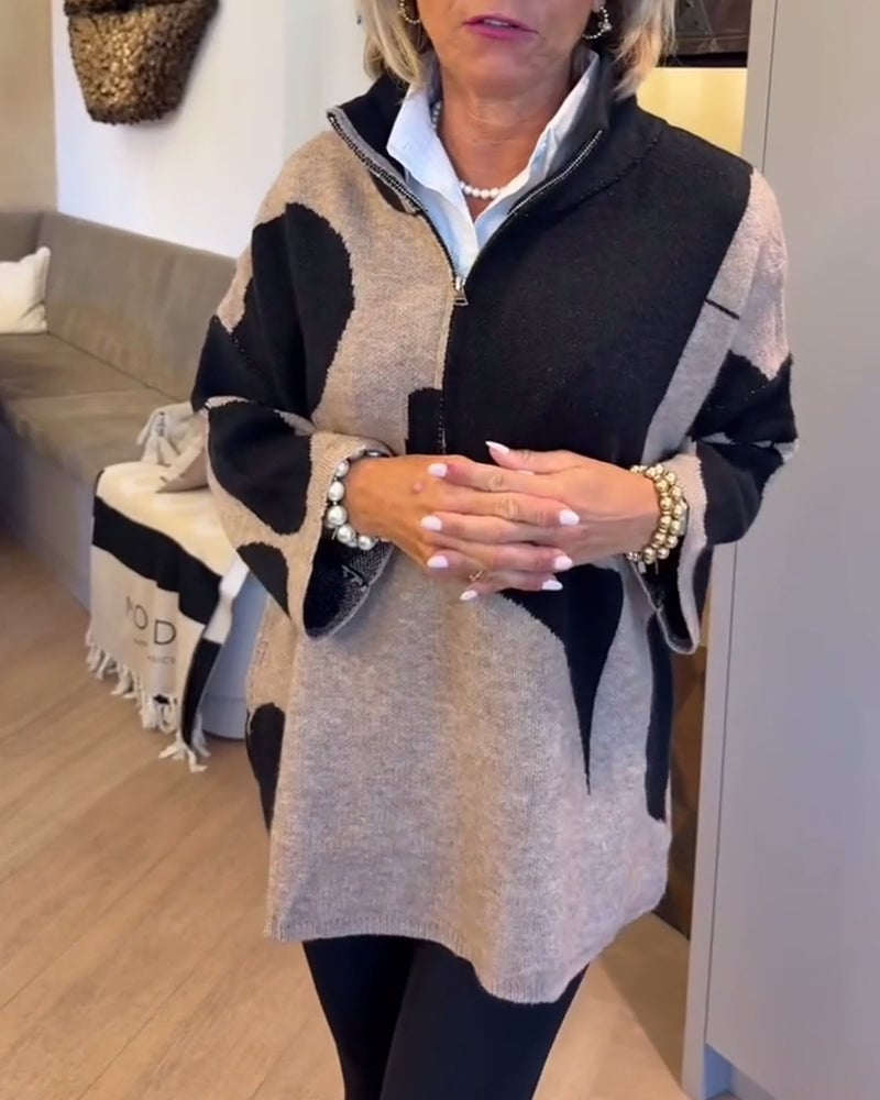 Damen Half-Zip Pullover mit Stehkragen | Weicher Stretch-Komfort für Herbst &amp; Winter | UrbanZip