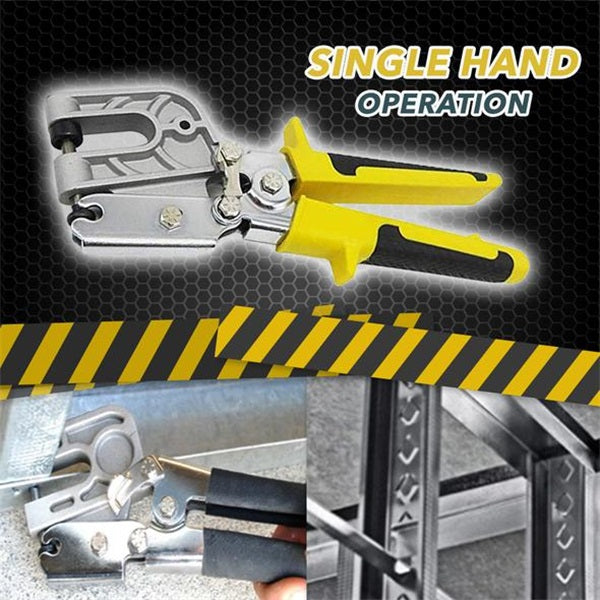 Metallzange für Metallständer ohne Schrauben | Einhand-Crimpzange aus Aluminium &amp; Edelstahl | 25 cm Hebelwirkung