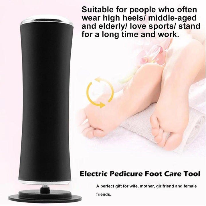 Electric foot callus remover | Pedicure tool with rotating discs + extra pads | USB connection | Smooth heels at home