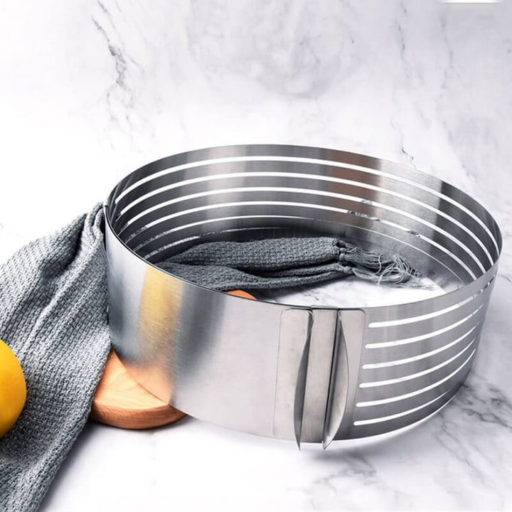 Tagliatorte regolabile in acciaio inox | Strati di torta precisi | Per torte Ø 15–30 cm