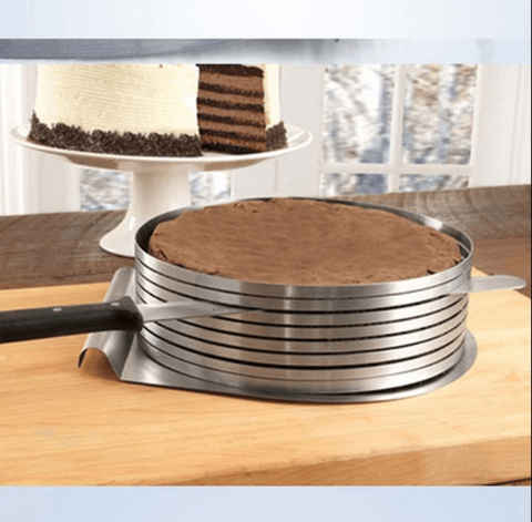 Tagliatorte regolabile in acciaio inox | Strati di torta precisi | Per torte Ø 15–30 cm