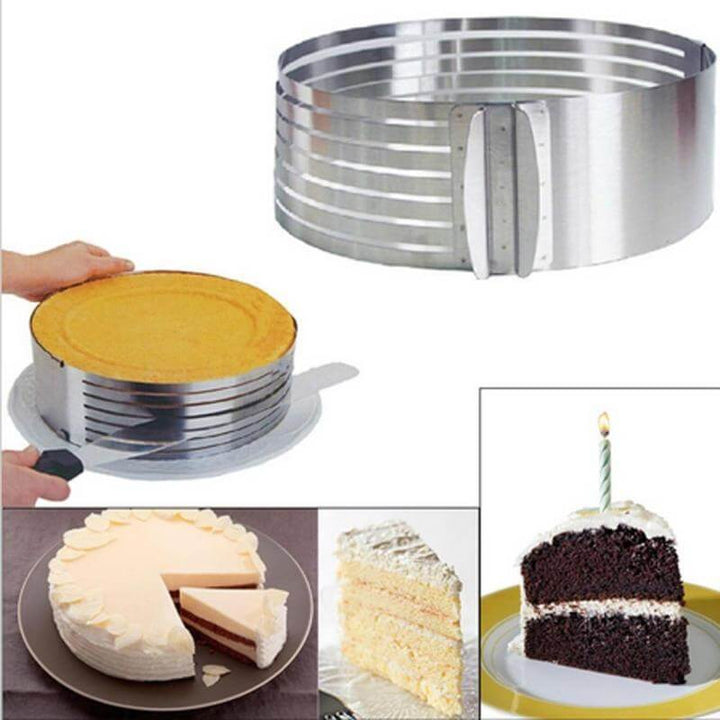 Tagliatorte regolabile in acciaio inox | Strati di torta precisi | Per torte Ø 15–30 cm
