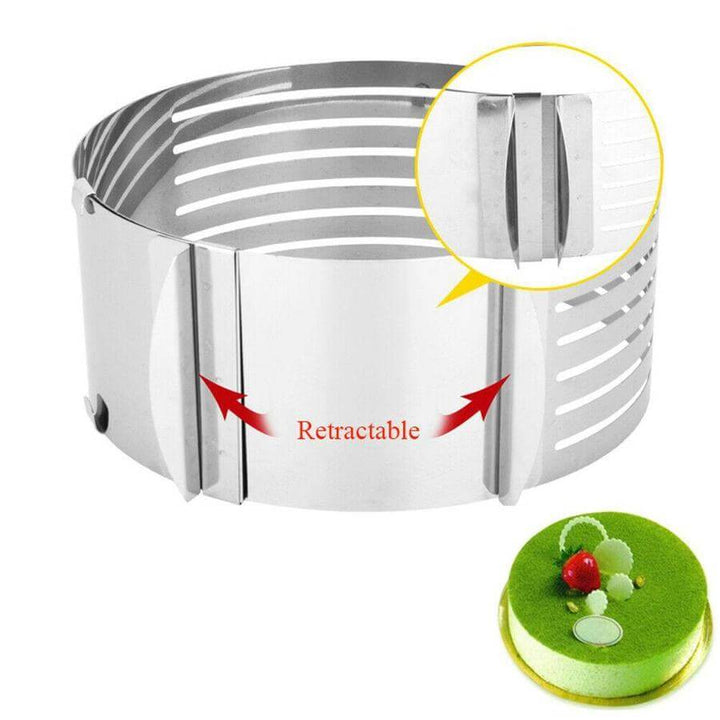Tagliatorte regolabile in acciaio inox | Strati di torta precisi | Per torte Ø 15–30 cm