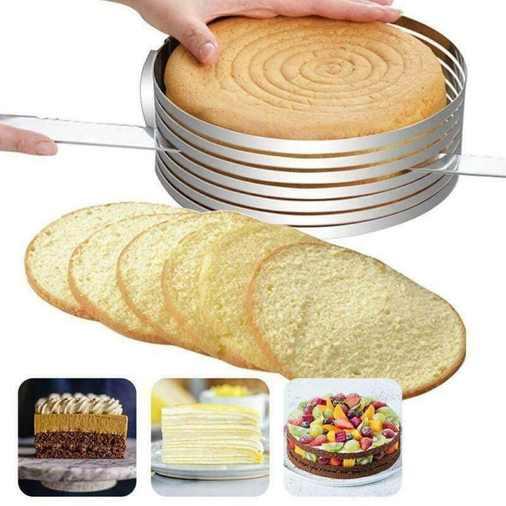 Tagliatorte regolabile in acciaio inox | Strati di torta precisi | Per torte Ø 15–30 cm