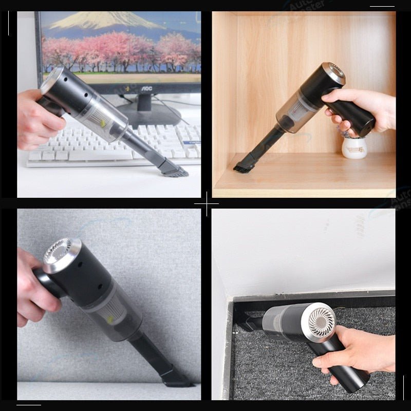 Kabelloser Auto-Handstaubsauger 9000 Pa | Mini Akkustaubsauger mit Edelstahlfilter | Kompakt für Auto &amp; Haushalt